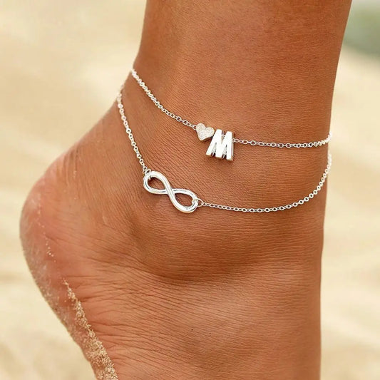 Letter Initial Anklet